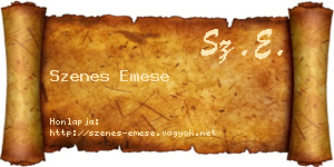 Szenes Emese névjegykártya